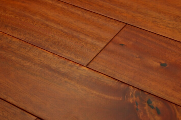 Hand scraped long leaf acacia flooring - golden stain
