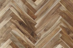3"x3/4" original light natural acacia herringbone flooring