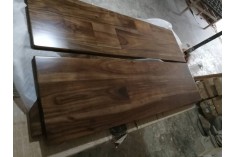 acacia dark walnut wood stair tread - 10" x 48" - PU finished