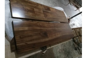 acacia dark walnut wood stair tread - 10" x 48" - PU finished