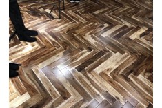 natural tobacco road solid acacia herringbone hardwood flooring