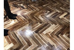 natural tobacco road solid acacia herringbone hardwood flooring
