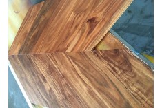 acacia chevron parquet - solid golden walnut