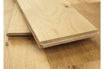 6”x3/4" unfinished solid oak wide plank flooring