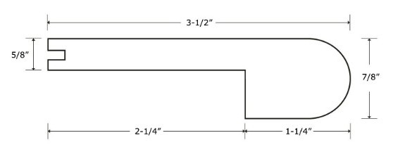 acacia stair nosing profile